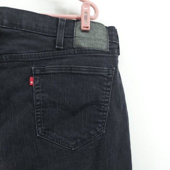 Mens Levi's 559 black Jeans Straight Leg  size 42 - Picture 8 of 12